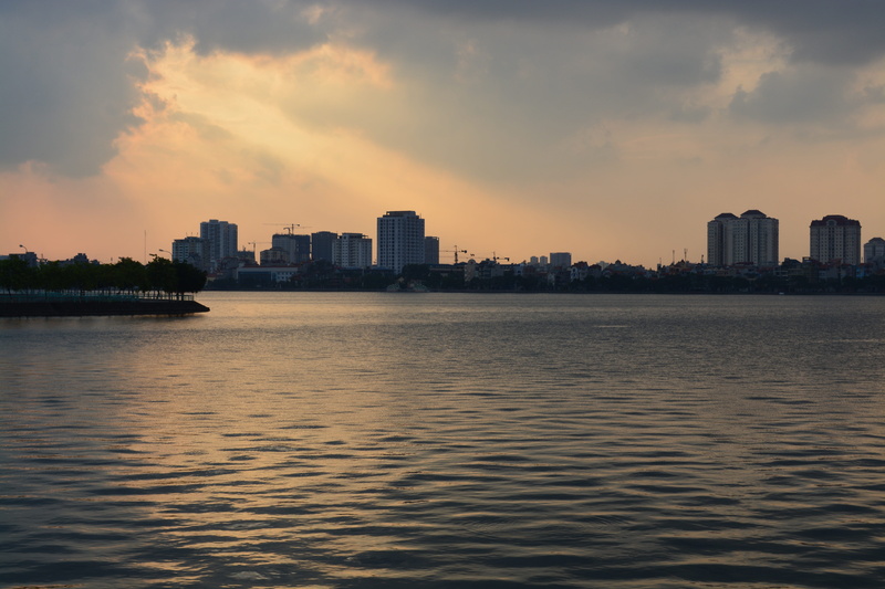 sky, city, water, no people, landscape, nature, 5K, hanoi, waterfront, building exterior, office building exterior, cityscape, built structure, architecture