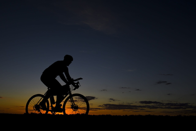 person, nature, wheel, 1080P, clouds, adult, biker, dawn, bicycle, leisure activity, land, lifestyle, full length, men, outdoors, fitness, evening, transportation
