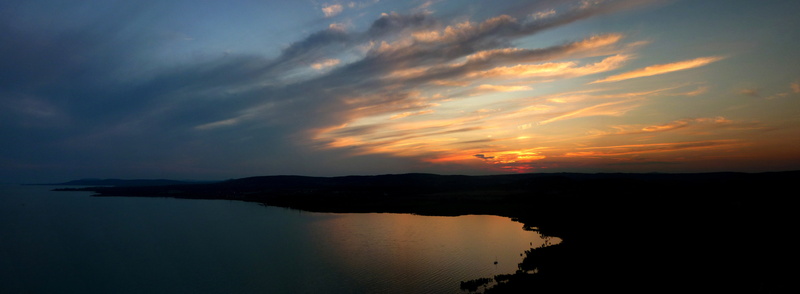 4K, beauty in nature, cozy, dusk, panorama, tranquility, light, dramatic sky, water, lake, nightfall, romantic sky, reflection, no people, sunset, orange color