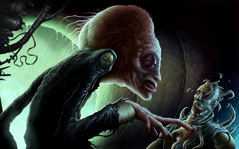 aliens, monsters, dark, daveallsop deviantart com, dave allsop, games, sci fi, video games, copyright dave allsop nightfall games, rpg, 1080P, creepy