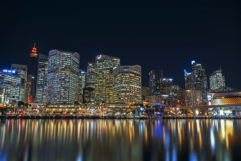 nightfall, famous Place, time, f2.8, long  exposure, body, tokina, high, d800, sydney, blur, darling  harbour, nikon, lapse, 5K, cityscape, reflection
