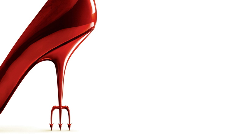 arts culture and entertainment, reflection, studio shot, the devil wears prada, high heels, red, no people, fashion, water, white background, stiletto