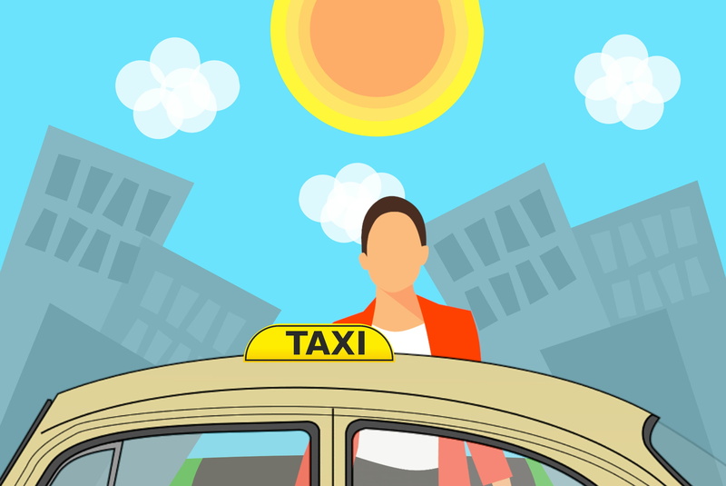 entering, business person, illustration, getting, yellow, blue, connection, digital composite, car, outdoors, architecture, cab, 2K, business, skyscraper