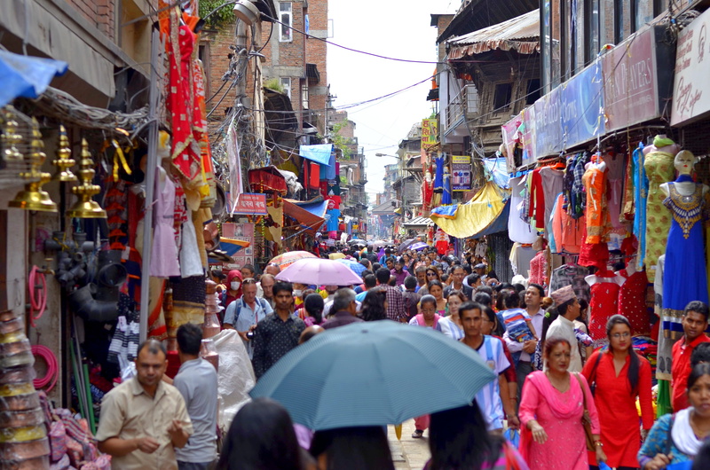 crowd, nepal, market, lifestyles, women, busy, men, building exterior, street, hanging, large group of people, hectic, woman, street market, cityscape