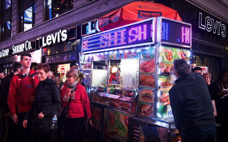 store, architecture, consumerism, nyc, buying, vendor, city life, busy, manhattan, night photography, hectic, retail, people, tourists, food, large group of people