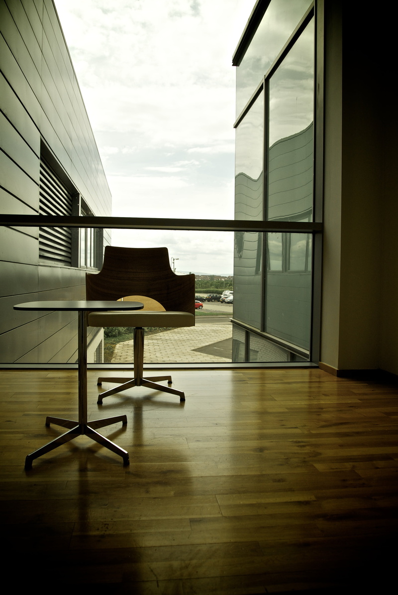 lobby, floor, building, luxury, desk, window, service, business services, photo, front, dusk, glass - material, 2K, office, seat, wood, business, day