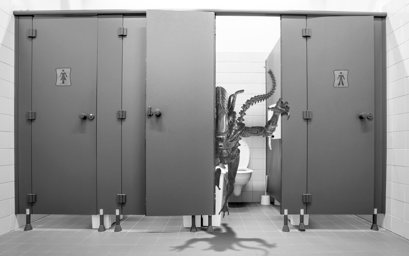 architecture, lifestyles, built structure, entrance, safety, flooring, building, locker room, day, open, bathroom, 2K, door, xenomorph, indoors