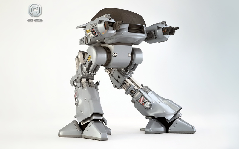sci fi, ed 209, movies, 1080P, mecha, robocop