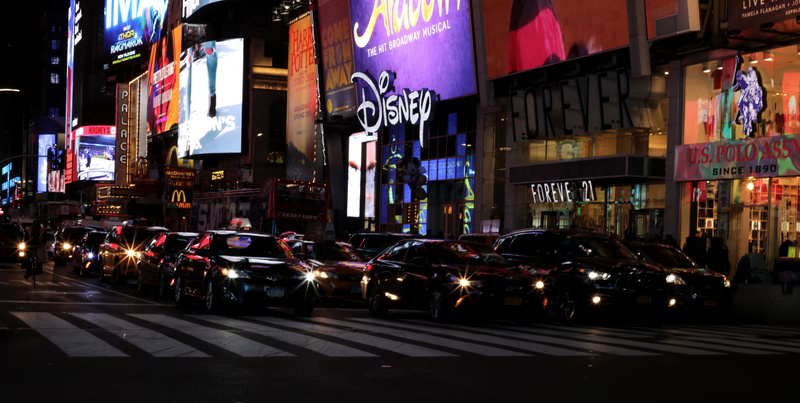times square, nyc, car, building, newyork, city, building exterior, road, new york, land vehicle, night, transportation, united states, street, city life
