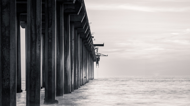 Ocean, White, built structure, nature, outdoors, waterfront, cloud - sky, scripps, Sunset, beauty in nature, scrippspier, building exterior, canon5dmarkiii