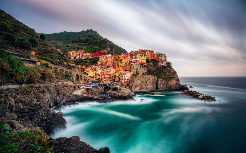 5dmark3, Shore, outdoors, turquoise colored, canon5d, building exterior, nature, mediterraneansea, cliff, rock, cinqueterre, terre, longexposure, scenics - nature