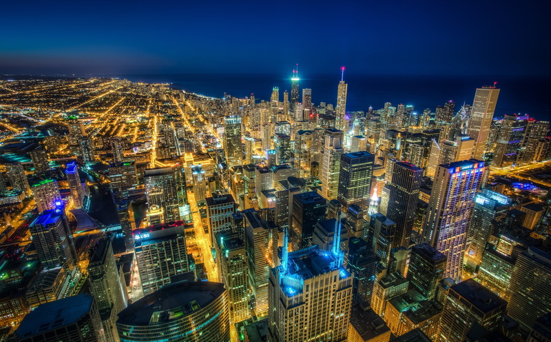 Above, outdoors, modern, Willis, nature, willistower, canon, City, Chicago, windycity, no people, skyscraper, Street, water, High, high angle view, office building exterior