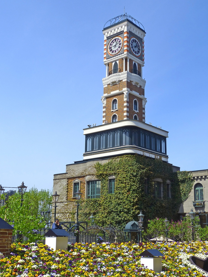 building exterior, no people, clock tower, building, japan, low angle view, clear sky, growth, outdoors, nature, time, park, tree, sapporo, architecture