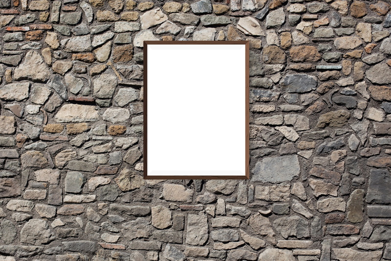 poster, picture, wall, built structure, mock, wood - material, day, marketing, interior, stone wall, presentation, no people, copy space, blank, 2K, architecture