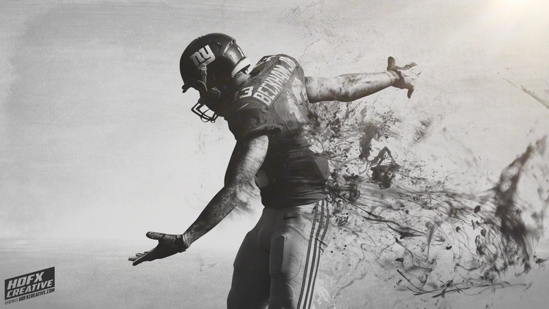 football, day, Odell Beckham Jr, one person, holding, American football, real people, sky, standing, occupation, full length, lifestyles, representation
