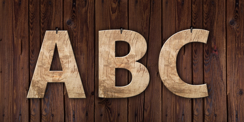 grain, no people, abc, gold, 8K, golden, education, wood grain, colored background, studio shot, group of objects, wood - material, typescript, literacy
