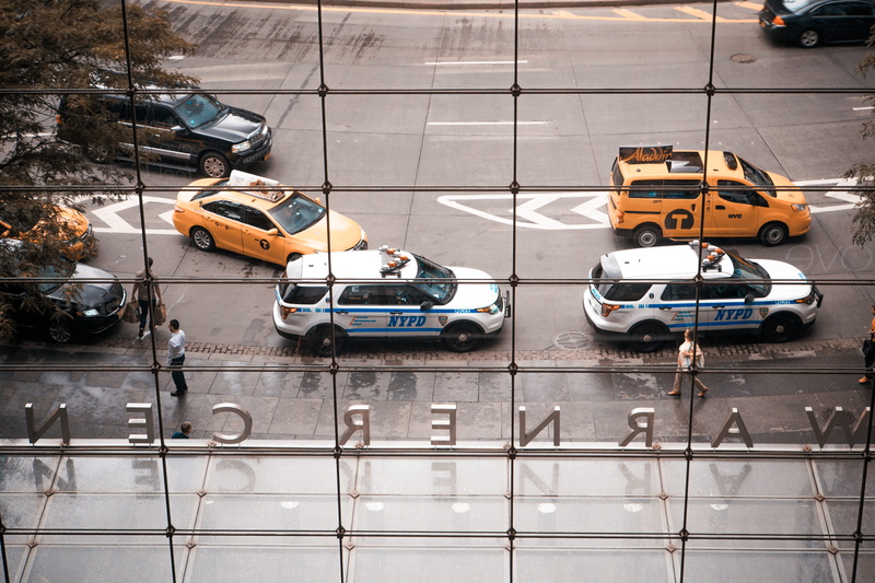 land Vehicle, built structure, rush Hour, city, sign, traffic, parked, yellow, architecture, car, transportation, blurred Motion, flooring, day, speed