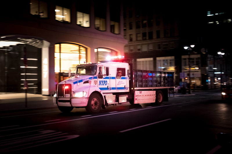 city, road, text, land vehicle, new-york, new york, united states, building, transportation, urban, illuminated, cop, 5K, incidental people, architecture