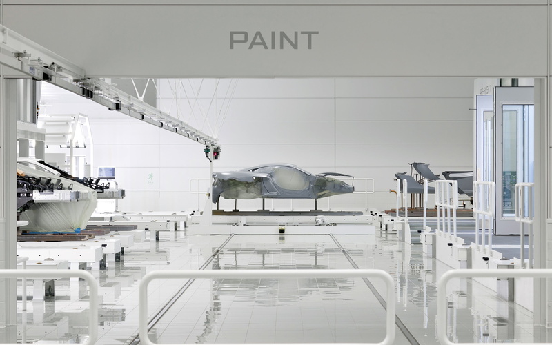 built structure, clean, black, McLaren, architecture, indoors, travel, machinery, table, wooden, factories, day, white color, industry, text, transportation
