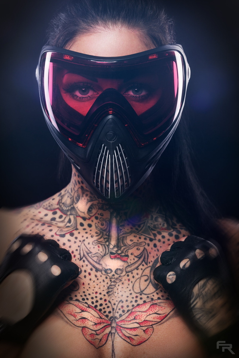 mask, FR Pixx, 1080P, face, 500px, women, tattoo, model