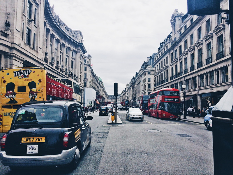 built structure, car, motor vehicle, sky, architecture, regent street, road, street, nature, black cab, london, england, outdoors, building exterior, united kingdom