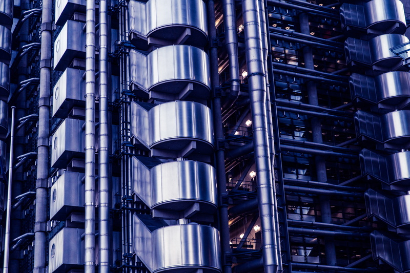 modern, backgrounds, low angle view, reflection, london, construction Industry, industry, architectural, futuristic, no People, pipe - tube, architecture