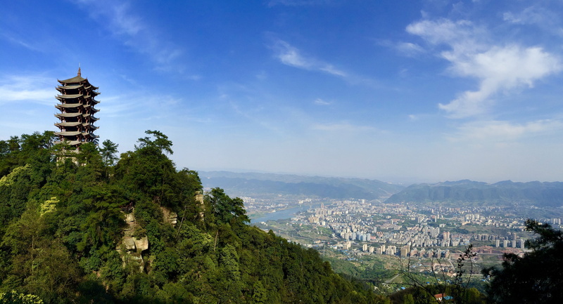 residential district, chongqing, plant, building exterior, mountain, built structure, 5K, beibei, cloud - sky, city, land, environment, travel destinations