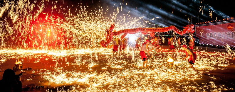 communication, chongqing, nantou, performing, holiday, nature, celebration, fire dragon, firework - man made object, motion, firework display, fire - natural phenomenon
