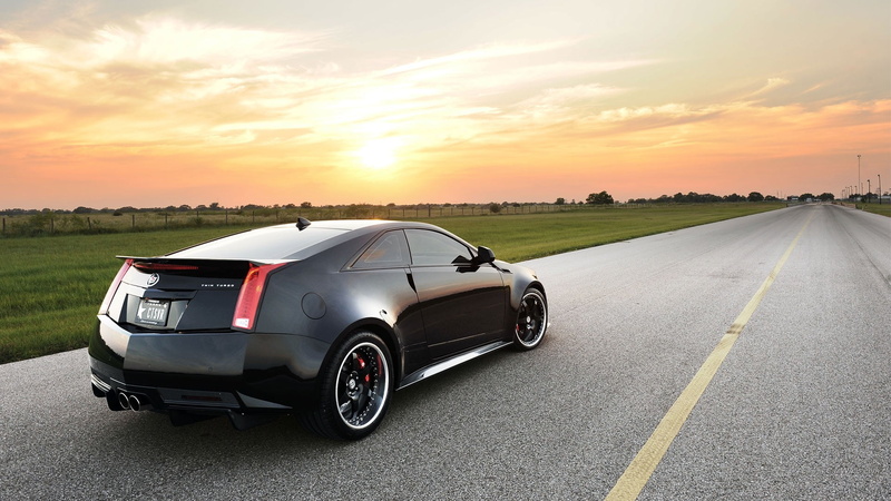 marking, Cadillac, sunset, symbol, convertible, mode of transportation, 1080P, sky, transportation, motion, sports car, street, land, gray, road, cloud - sky