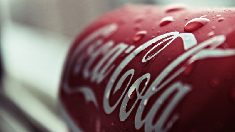 field, macro, water, Coca-Cola, water drops, x, fields, nature, drops, art, hd, depth, 1080P, cocacola