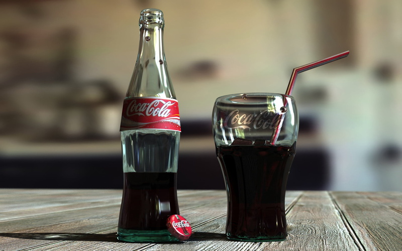 still life, freshness, food and drink, glass, glass - material, wood - material, table, focus on foreground, soda, cola, transparent, coca cola, indoors