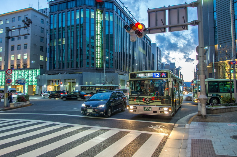 4K, street, office building exterior, light, road, road marking, land vehicle, city street, mode of transportation, illuminated, building, building exterior