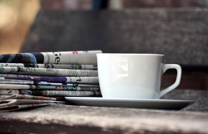 coffee, press, day, magazines, cup, hot drink, relax, know, white, food and drink, break, tea cup, coffee - drink, read, table, refreshment, communication
