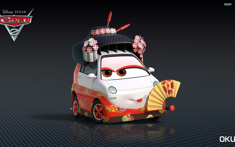 okuni, cars, 2K, character, movies, cartoons, cars 2