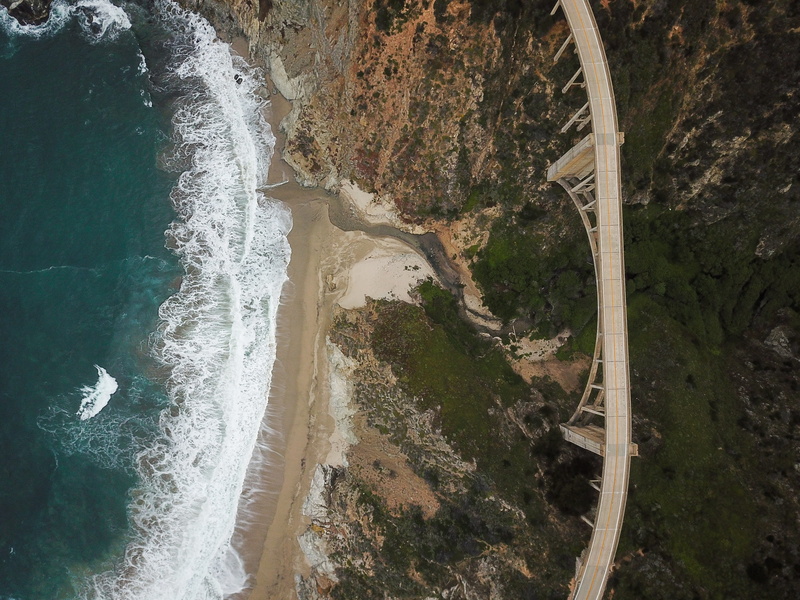 scenics - nature, tranquil scene, california, motion, rugged, water, plant, no people, coatline, sea, creek, land, turqoise, aquatic sport, monterey, flowing water