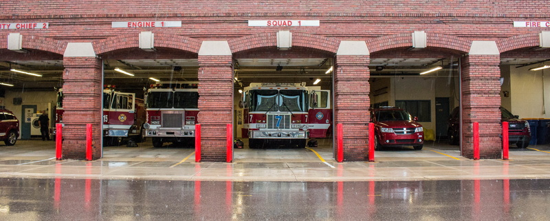 car, wet, indoors, motor vehicle, brick, no people, grand rapids, rain, united states, architectural column, built structure, land vehicle, travel, water