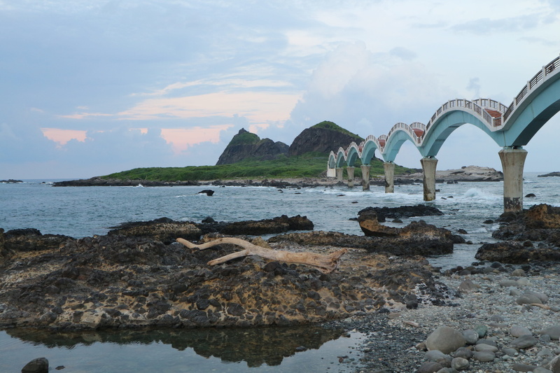 taitung, arch, no people, seaside, day, sanxiantai, dragon, connection, taiwan, rock, water, cloud - sky, solid, bridge, land, iceland, scenics - nature