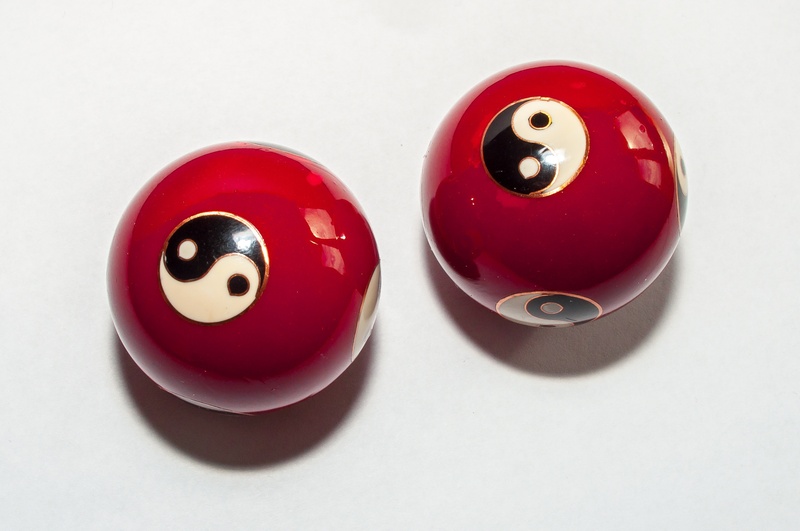 two objects, red, pool ball, 2K, yin, plastic, food and drink, no people, two, directly above, white background, eyeball, studio shot, still life, yang