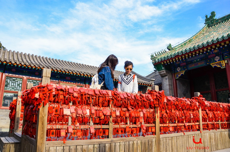 beijing, wishing, adult, fruit, day, sky, food, women, front view, business, men, mature adult, outdoors, cloud - sky, architecture, people, nature, two people