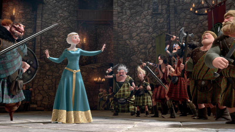 1080P, queen, king, brave, pixar, red, merida, scotland, princess, hair, film, warriors, movie, disney