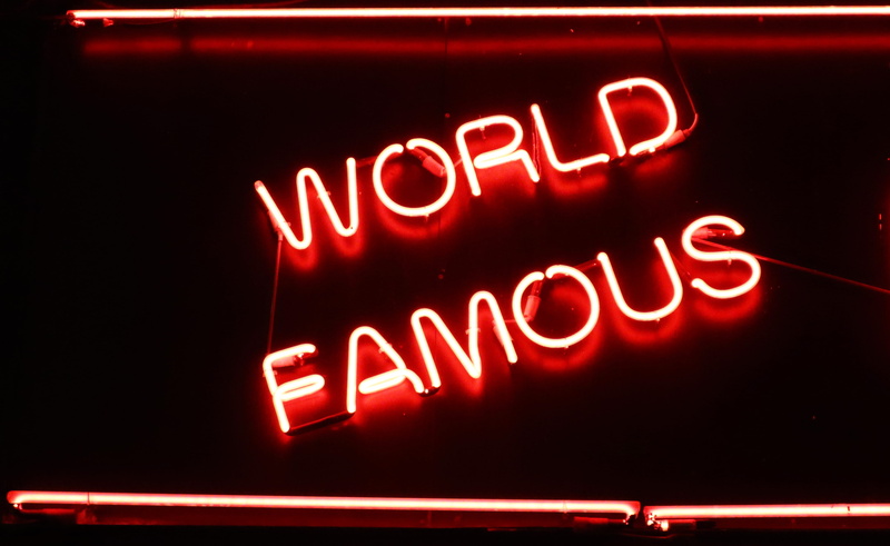 wall, food and drink, neon sign, typeface, famous, message, business, bar, closeup, signage, neon, city, information sign, dark, world famou, black background