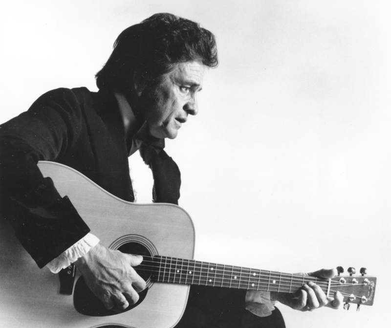 Johnny Cash, young adult, guitarist, one person, artist, plucking an instrument, musical instrument, Man In Black, casual clothing, music, mature men, rock music