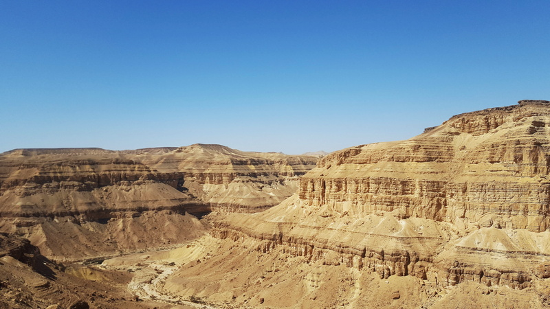 dust, geology, eroded, non-urban scene, 4K, rock - object, hamakhtesh hagadol, no people, sky, the big crater, landscape, scenics - nature, semi-arid