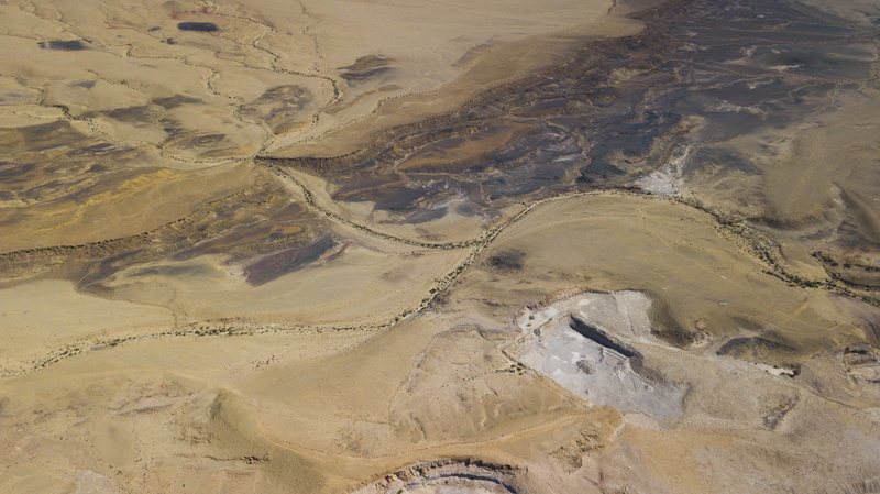 environment, landscape, water, geology, climate, outdoors, land, no people, high angle view, scenics - nature, arid climate, 4K, beauty in nature, mitzpe ramon