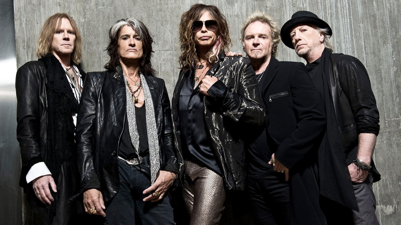 people, nightlife, event, clothing, looking at camera, friendship, men, group of people, young women, aerosmith, standing, black color, adult, young adult