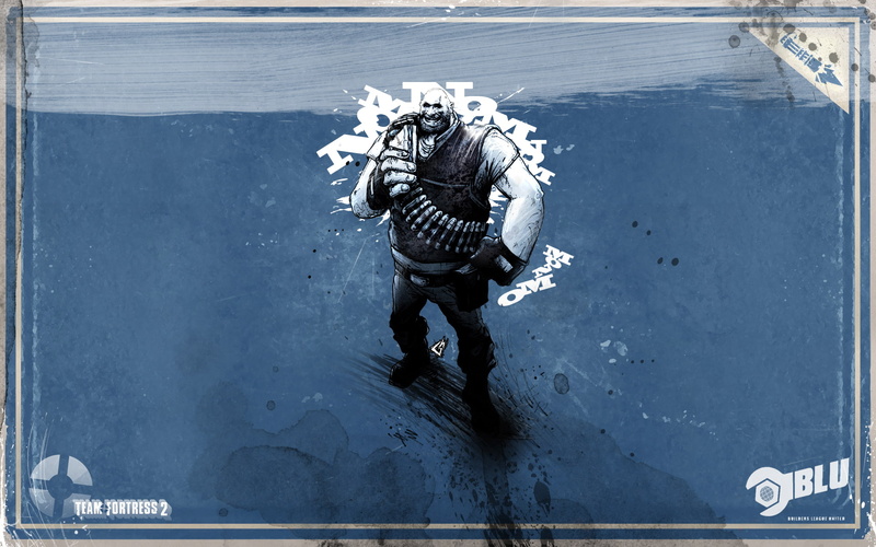 Video Game Art, Team Fortress 2, Heavy (charater), PC gaming, 1080P