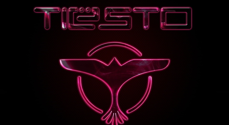 text, glowing, single word, indoors, dj, night, 1080P, Logo, Background, studio shot, lighting equipment, copy space, dj tiesto, pink color, neon colored
