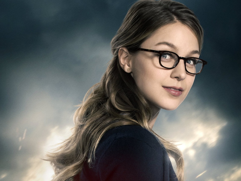 beauty, looking, hairstyle, human face, eyeglasses, looking away, teenager, Kara Danvers, Supergirl, 1080P, Melissa Benoist, glasses, long hair, hair