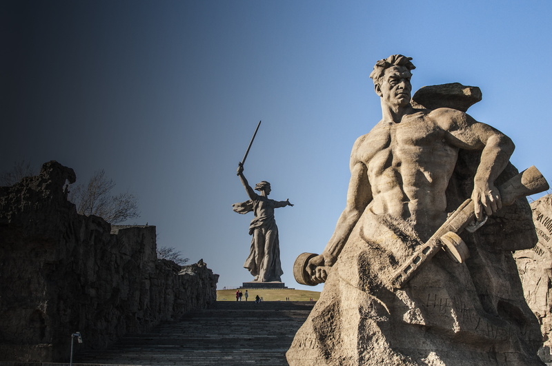 The Motherland calls, Sword, memory, Mamaev Kurgan, Homeland, architecture, 4K, Motherland