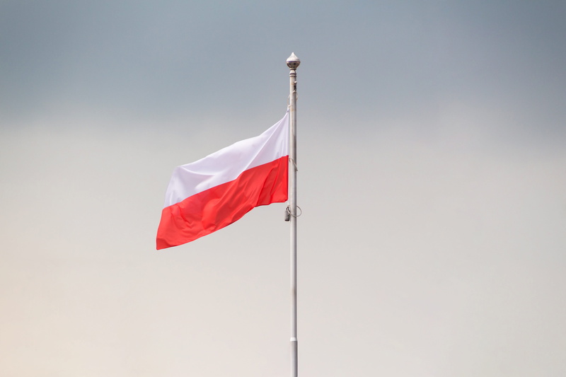 flag of poland, wind, patriotism, white color, sky, white-red, national colors, national day, outdoors, environment, clear sky, flag, pole, independence day